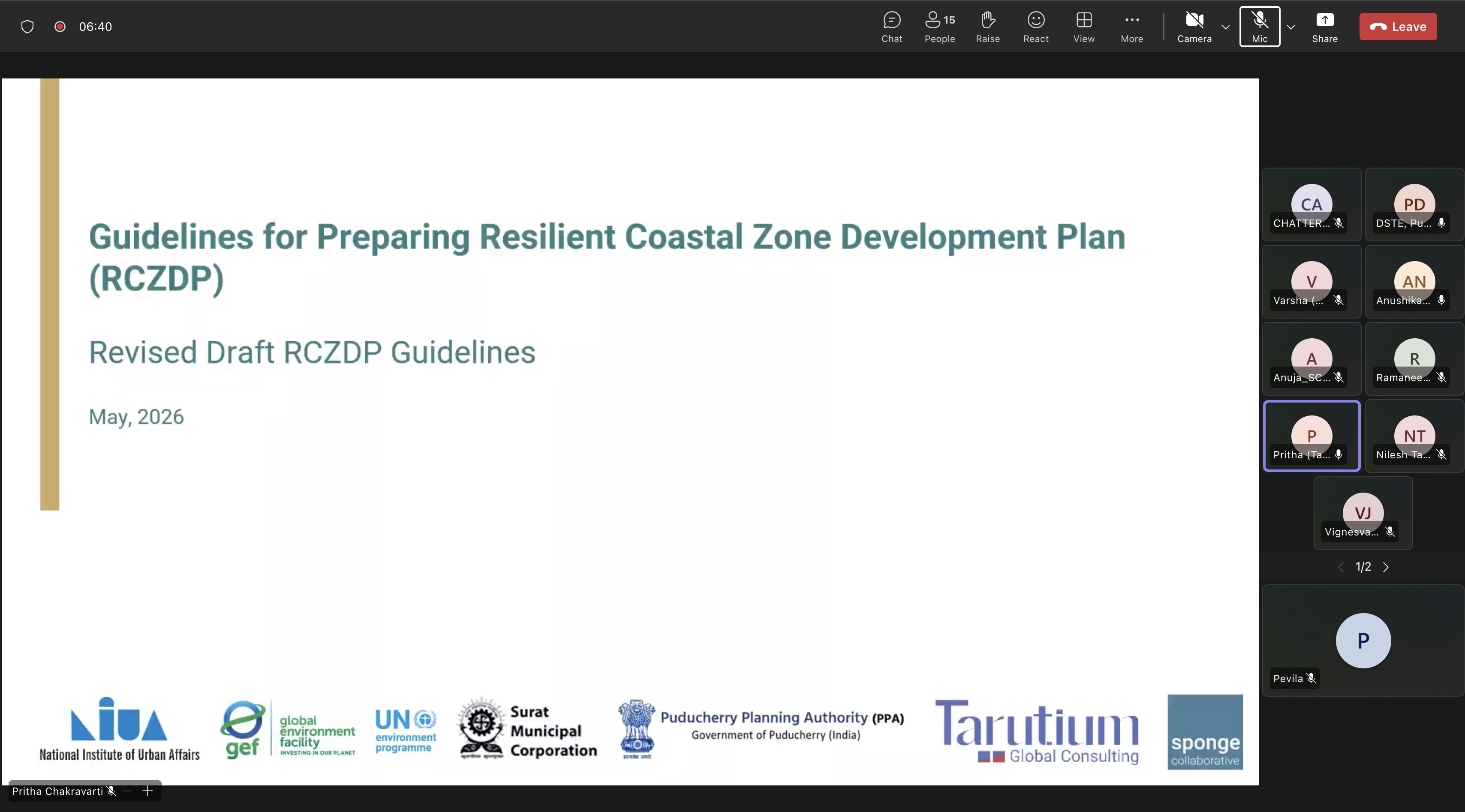 Review Meeting with the consultants and city officials for the Preparation